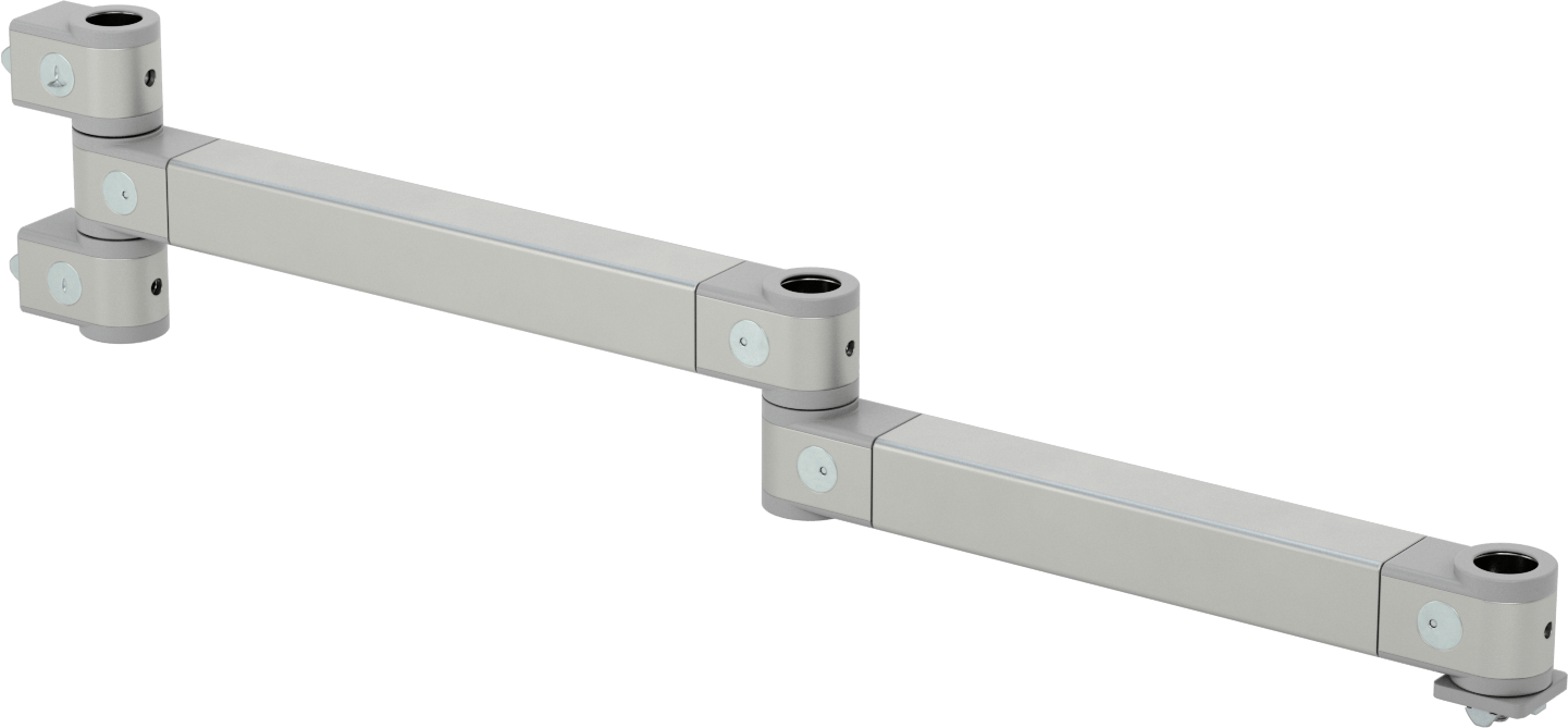 T-Yivli Çerçeveleme Konumlandırma Kolu, Uzatılmış, 1,5" ve 40 mm Yüksek Ray için, 5-3/4" Toplam Yükseklik