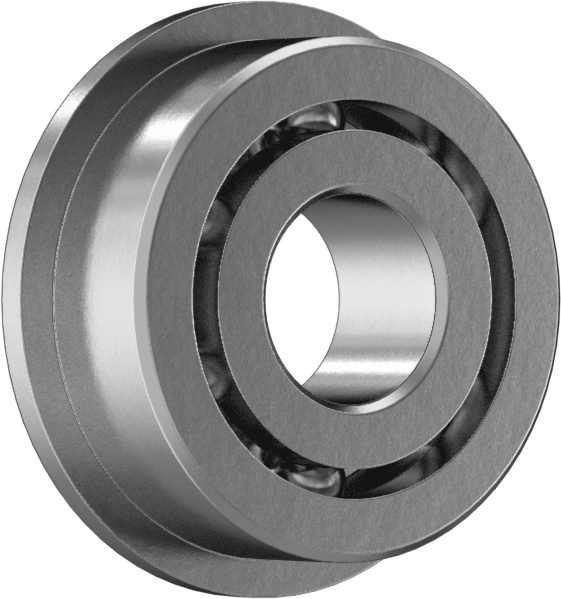 Yüksek Hassasiyetli Flanşlı Açık Bilyalı Rulman, Anma Numarası FR2-5, 1/8" Mil Çapı için