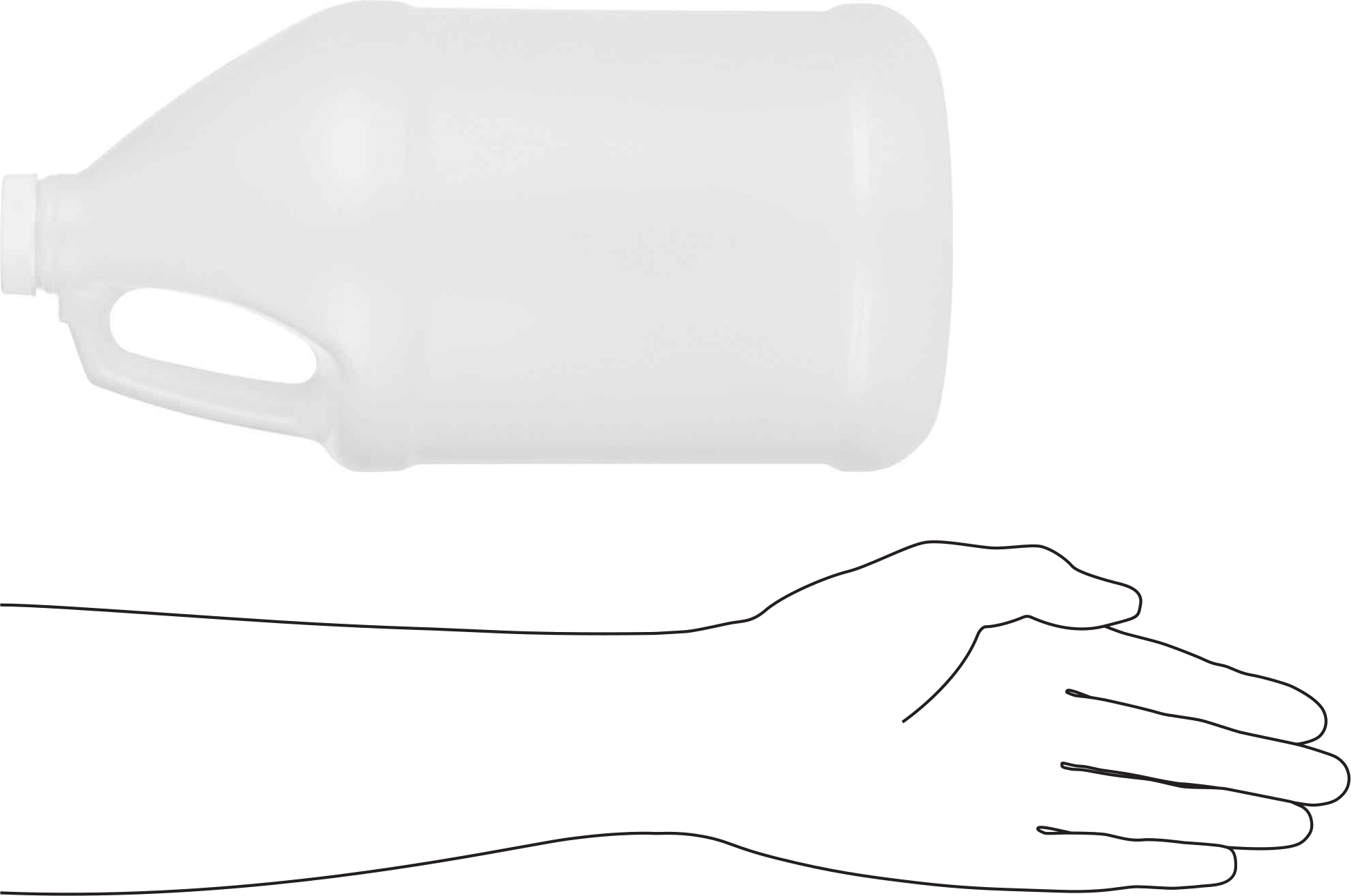 Yarı Şeffaf HDPE Plastik Sürahi, 1 Galon Kapasite