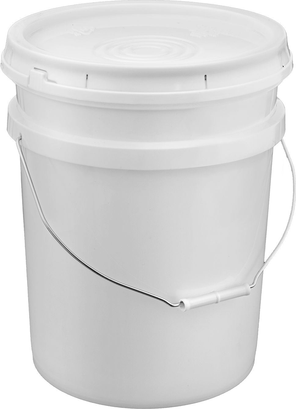 Polietilen Plastik Kova, Çıtçıtlı kapaklı, Yuvarlak, 5 Galon Kapasite