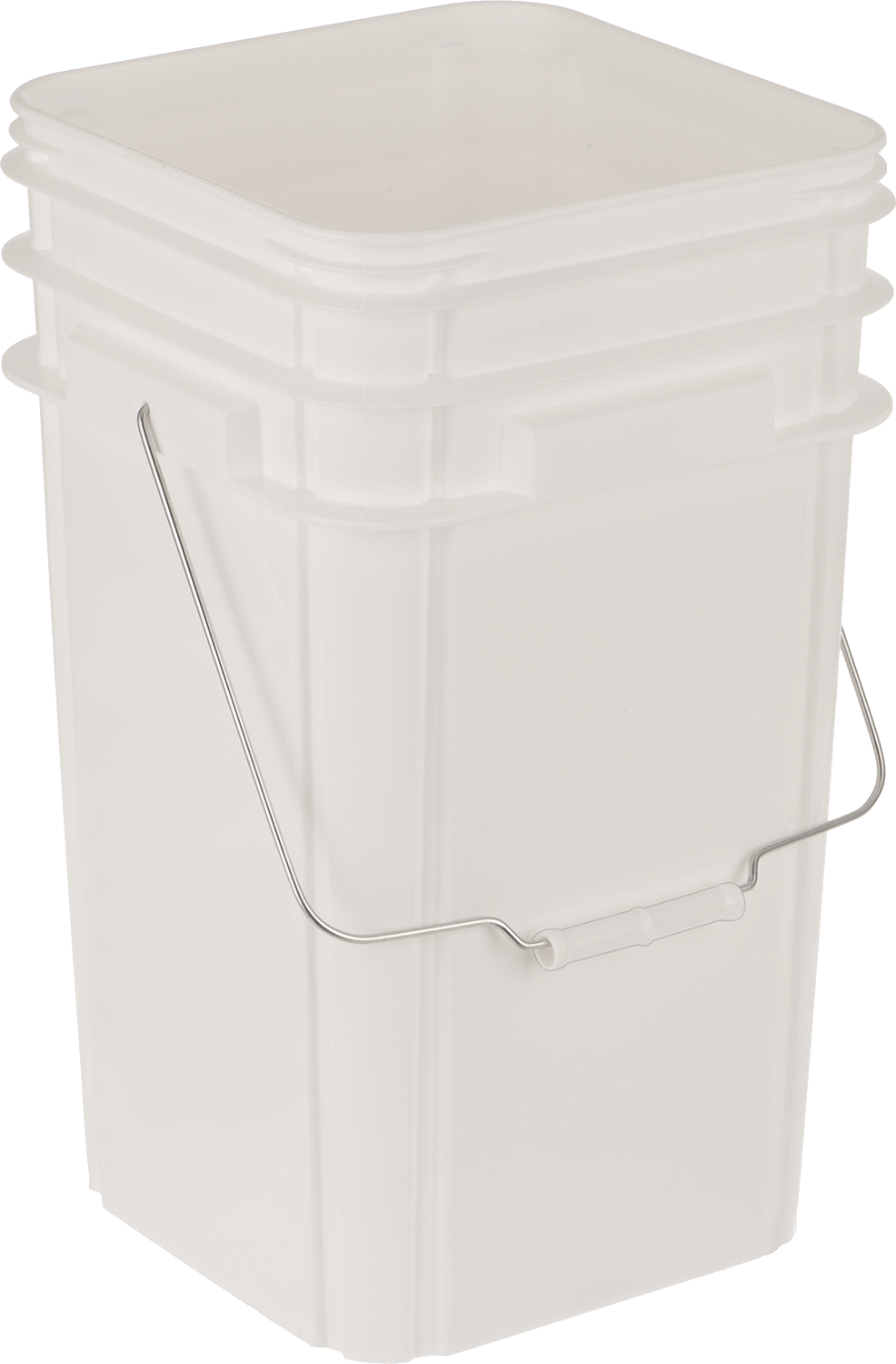 Polietilen Plastik Kova, Kare, 5 Galon Kapasite, Beyaz