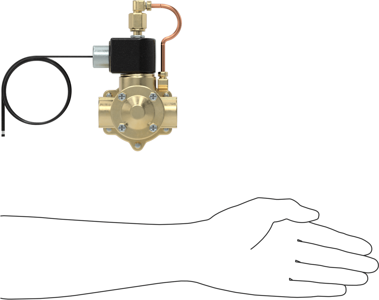 Egzoz Portlu Solenoid Açma/Kapama Vanası, Normalde Kapalı, 120V AC, 3/4 NPT Dişi, 7,3 Cv