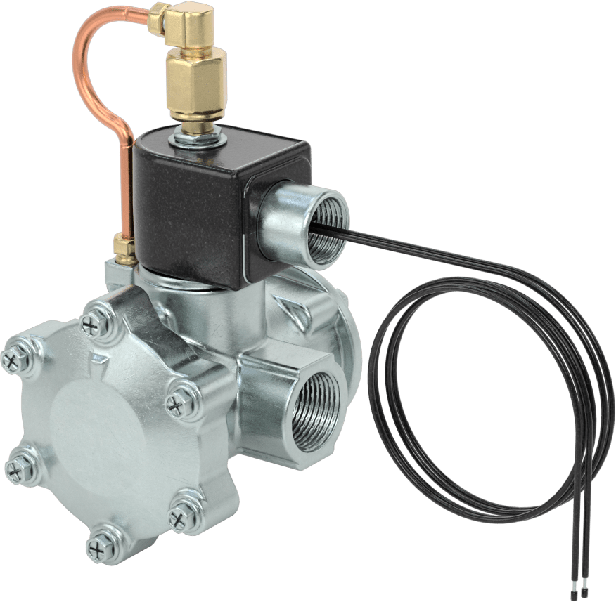 Egzoz Portlu Solenoid Açma/Kapama Vanası, Normalde Kapalı, 24V AC, 3/4 NPT Dişi, 7,3 Cv