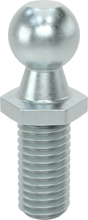 Gaz Yayları için Rulmanlı Saplama, 13 mm Top Çapı, 1,6" Toplam Uzunluk