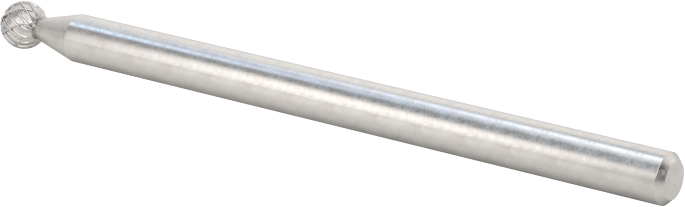 3/32" Çaplı Şaftlı Frez, Bilye, Anma Numarası SD-61, Çift Kesimli Diş