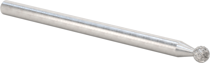 3/32" Çaplı Şaftlı Frez, Bilye, Anma Numarası SD-61, Çift Kesimli Diş