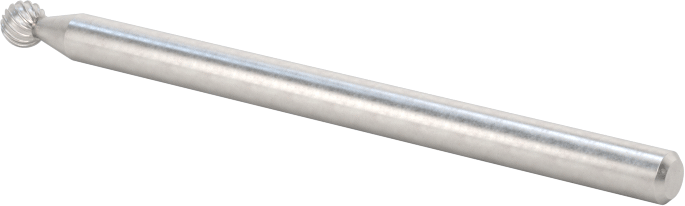 3/32" Çaplı Şaftlı Frez, Bilye, Anma Numarası SD-61, Tek Kesimli Diş
