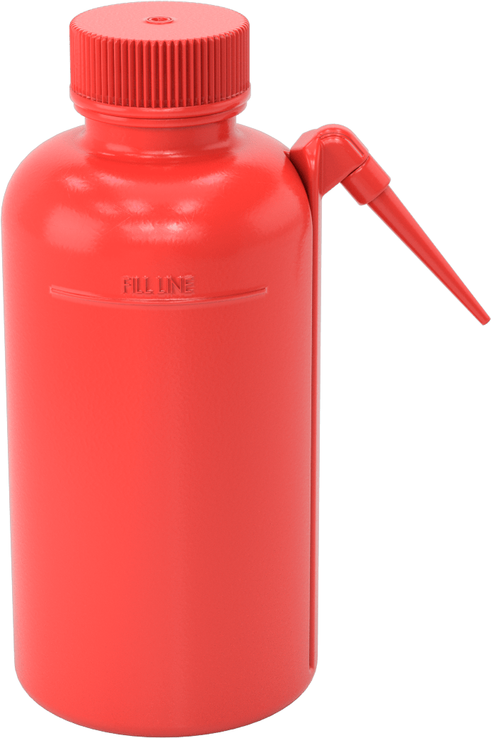Ayrı Açılı Nozullu Sıkma Şişesi, Havalandırmasız Kapak, 16 FL. oz Kapasite, 3 inç Çap x 6-7/8 inç Yükseklik