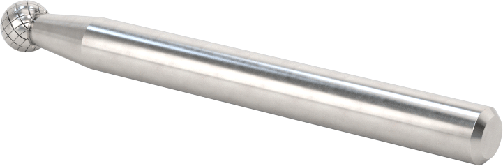 3/16" Çaplı Şaftlı Karbür Freze Ucu, Bilye, Anma Numarası SD-81, Çift Kesimli Diş