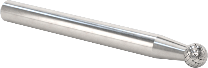 3/16" Çaplı Şaftlı Karbür Freze Ucu, Bilye, Anma Numarası SD-81, Çift Kesimli Diş