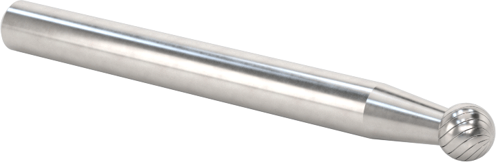 3/16" Çaplı Şaftlı Karbür Freze Ucu, Bilye, Anma Numarası SD-81, Tek Kesimli Diş