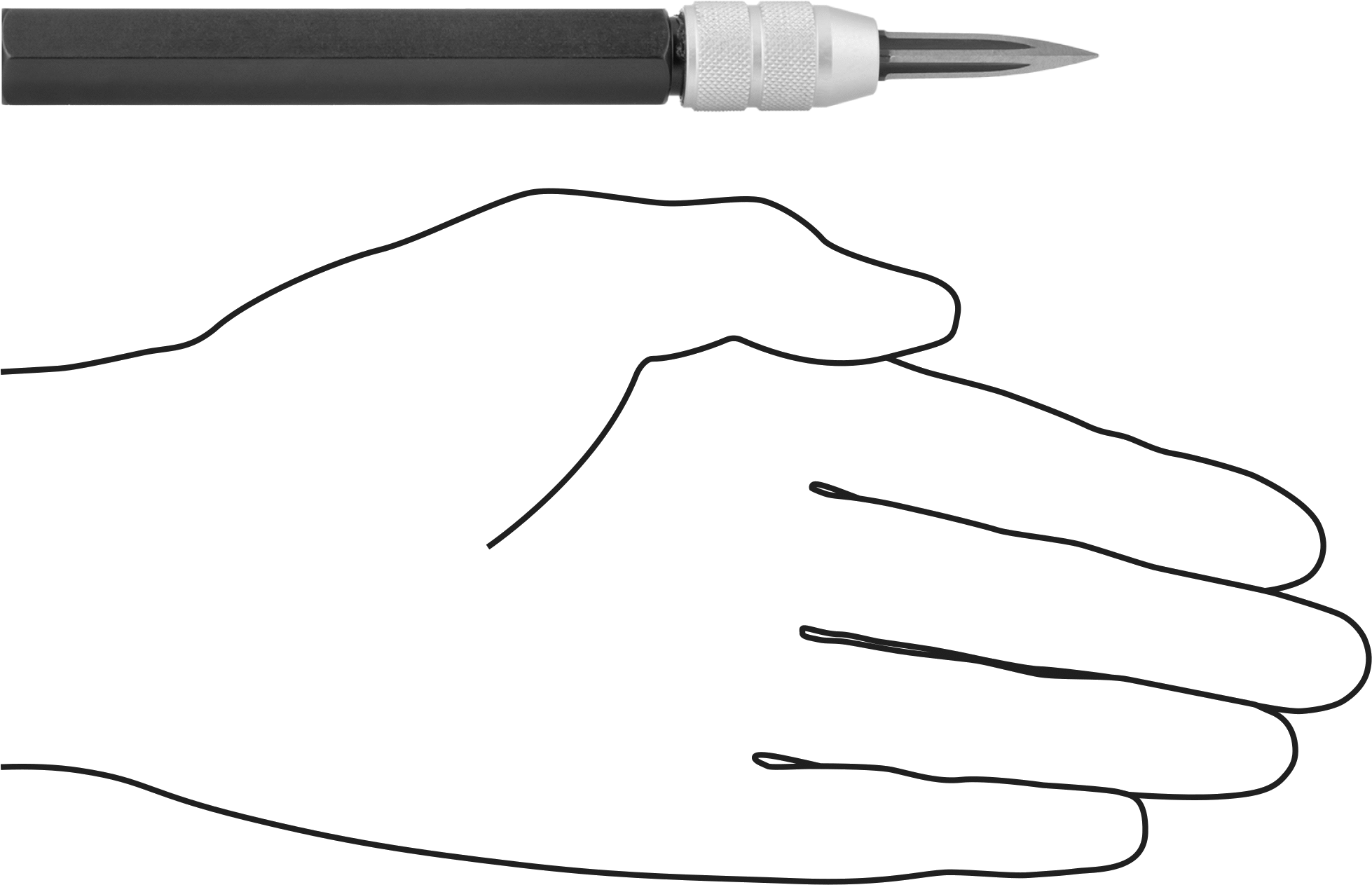 Üçgen Bıçaklı Çapak Alma Sıyırıcı, 3/8“ Genişlik x 4-3/4” Uzunluk, Düz Kenarlar ve Düz Yüzeyler için