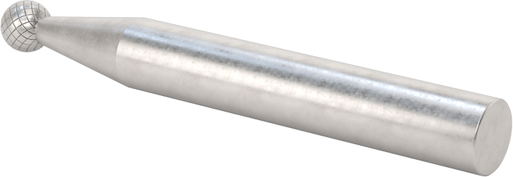 1/4" Çaplı Şaftlı Karbür Freze Ucu, Bilye, Anma Numarası SD-14, Çift Kesimli Diş