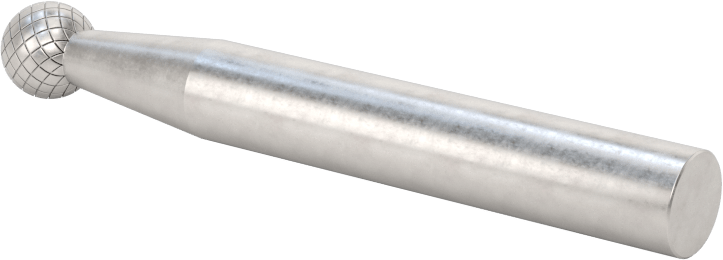 1/4" Çaplı Şaftlı Karbür Freze Ucu, Bilye, Anma Numarası SD-1, Çift Kesimli Diş