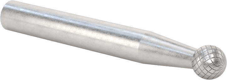 1/4" Çaplı Şaftlı Karbür Freze Ucu, Bilye, Anma Numarası SD-1, Çift Kesimli Diş