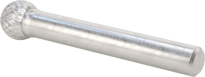 1/4" Çaplı Şaftlı Karbür Freze Ucu, Bilye, Ticaret No. SD-3, Ağır Hizmet Tipi Çift Kesimli Diş