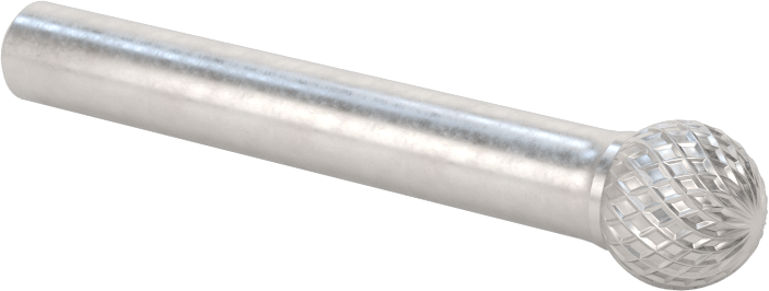 1/4" Çaplı Şaftlı Karbür Freze Ucu, Bilye, Ticaret No. SD-3, Ağır Hizmet Tipi Çift Kesimli Diş