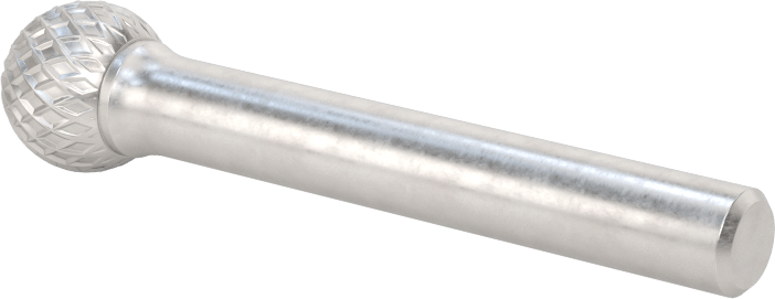 1/4" Çaplı Şaftlı Karbür Freze Ucu, Bilye, Ticaret No. SD-4, Ağır Hizmet Tipi Çift Kesimli Diş