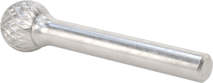1/4" Çaplı Şaftlı Karbür Freze Ucu, Bilye, Ticaret No. SD-5, Ağır Hizmet Tipi Çift Kesimli Diş