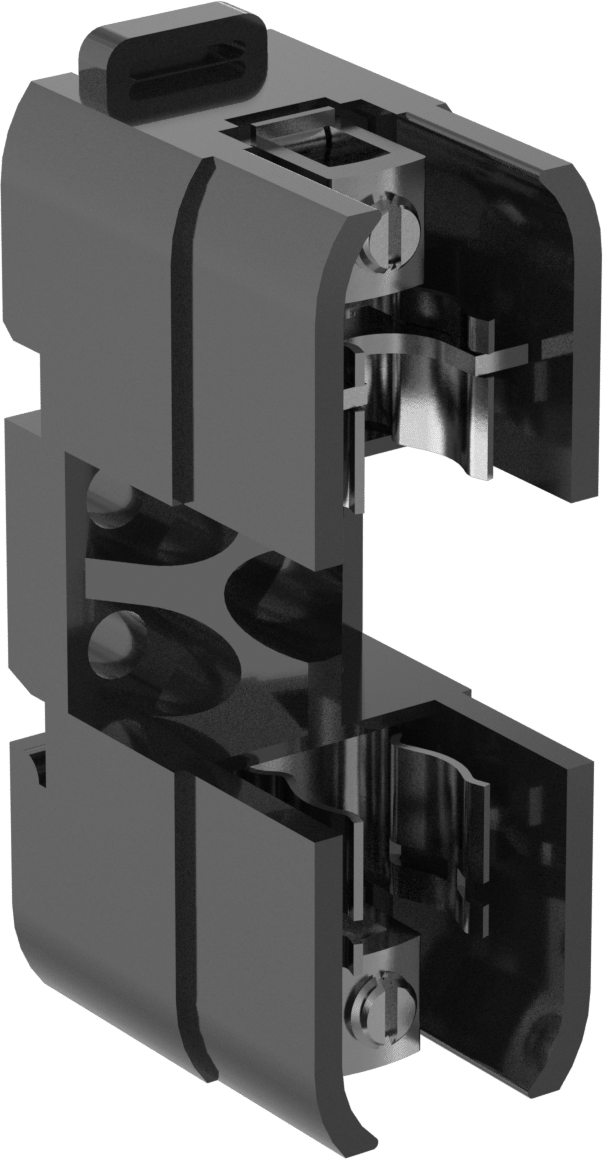 DIN Rayı/Yüzeye Monte Sigorta Bloğu, 1 adet UL Sınıf RK1 ve RK5 1-30A Sigorta için, 250V AC/250V DC