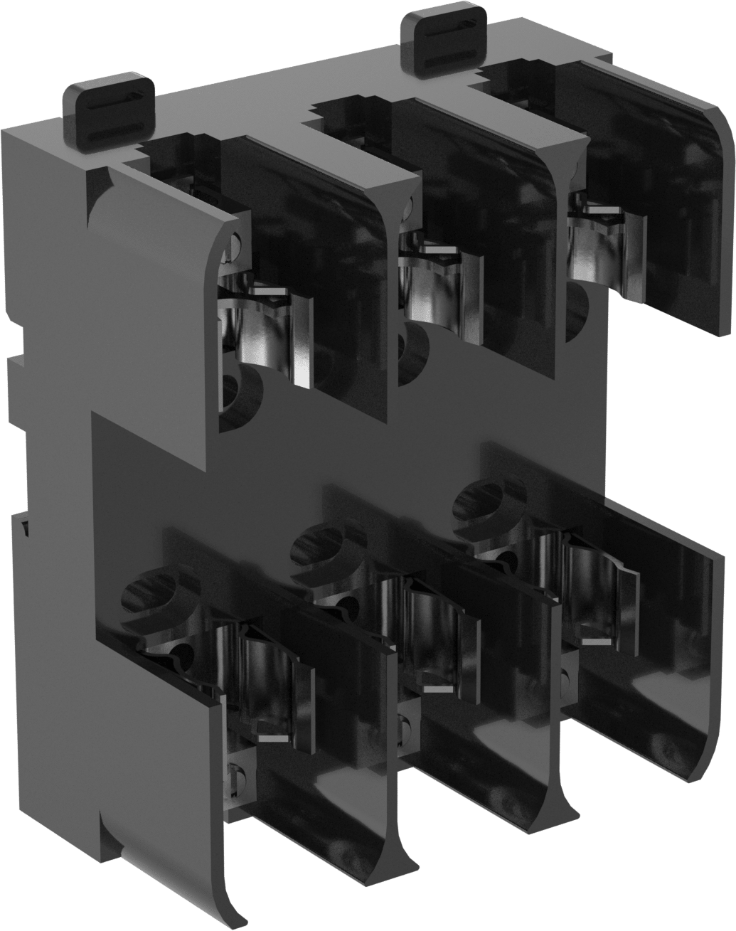 DIN Rayı/Yüzeye Monte Sigorta Bloğu, 3 adet UL Sınıf RK1 ve RK5 31-60A Sigorta için, 250V AC/250V DC
