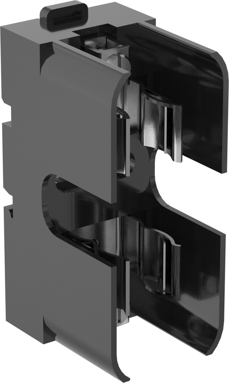 DIN Rayı/Yüzeye Monte Sigorta Bloğu, 1 adet UL Sınıf J 31-60A sigorta için, 600V AC/600V DC