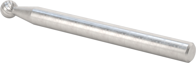 1/8" Çaplı Şaftlı Karbür Freze Ucu, Bilye, Anma Numarası SD-42, Tek Kesimli Diş