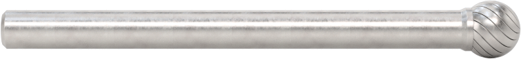 1/8" Çaplı Şaftlı Karbür Freze Ucu, Bilye, Anma Numarası SD-53, Tek Kesimli Diş