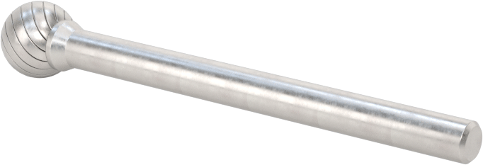 1/8" Çaplı Şaftlı Karbür Freze Ucu, Bilye, Anma Numarası SD-51, Tek Kesimli Diş