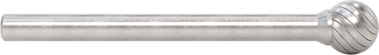 1/8" Çaplı Şaftlı Karbür Freze Ucu, Bilye, Anma Numarası SD-51, Tek Kesimli Diş