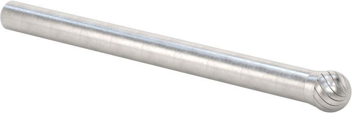 1/8" Çaplı Şaftlı Karbür Freze Ucu, Bilye, Anma Numarası SD-52, Tek Kesimli Diş