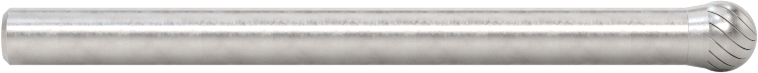 1/8" Çaplı Şaftlı Karbür Freze Ucu, Bilye, Anma Numarası SD-52, Tek Kesimli Diş