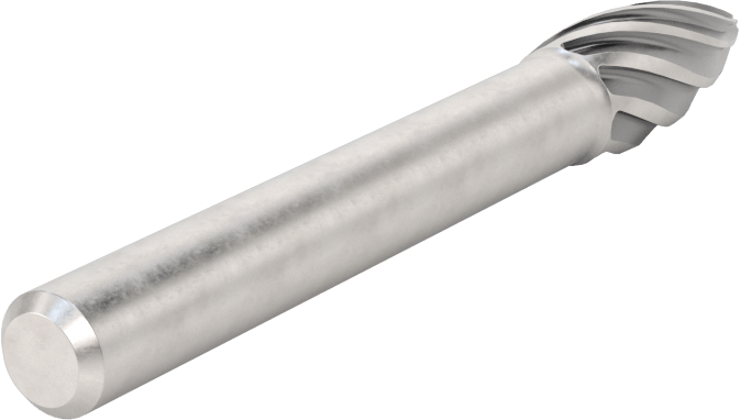 Yumuşak Metaller ve Plastikler için Karbür Frez, Alev, 5/16" Baş Çapı
