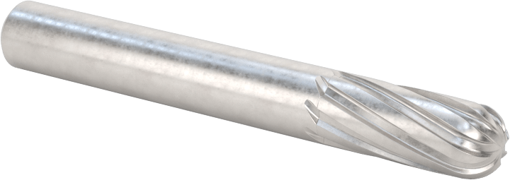 Yumuşak Metaller ve Plastikler için Karbür Frez, Yuvarlak Silindir, 1/4" Baş Çapı