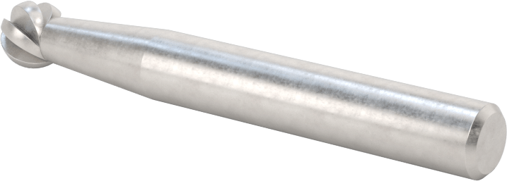 Yumuşak Metaller ve Plastikler için Karbür Frez, Bilye, 1/4" Baş Çapı