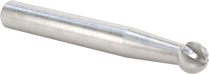 Yumuşak Metaller ve Plastikler için Karbür Frez, Bilye, 1/4" Baş Çapı