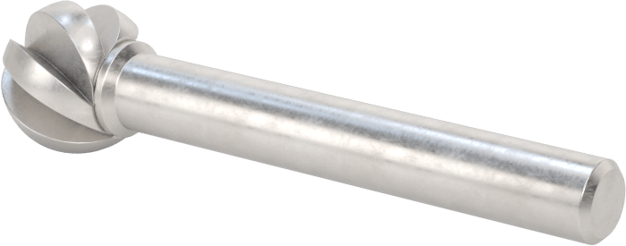Yumuşak Metaller ve Plastikler için Karbür Frez, Bilye, 1/2" Baş Çapı