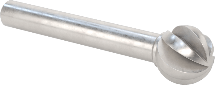 Yumuşak Metaller ve Plastikler için Karbür Frez, Bilye, 1/2" Baş Çapı