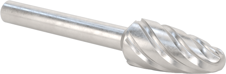 Yumuşak Metaller ve Plastikler için Karbür Frez, Yuvarlak Ağaç, 1/2" Baş Çapı