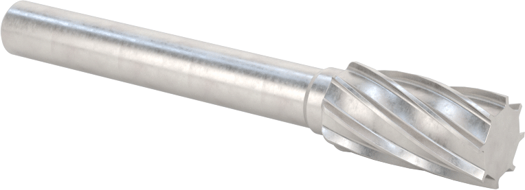 Yumuşak Metaller ve Plastikler için Karbür Frez, Düz Silindir, 3/8" Baş Çapı