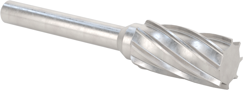 Yumuşak Metaller ve Plastikler için Karbür Frez, Düz Silindir, 1/2" Baş Çapı