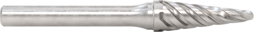 Yumuşak Metaller ve Plastikler için Karbür Frez, Yuvarlak Konik Koni, 3/8" Baş Çapı