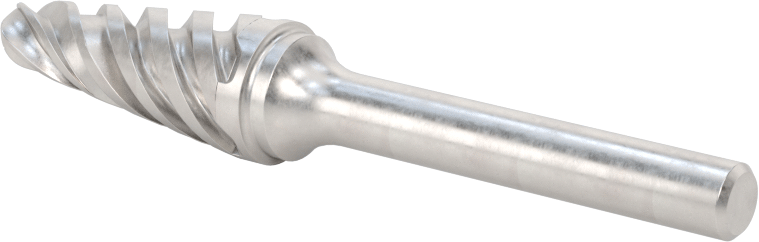 Yumuşak Metaller ve Plastikler için Karbür Frez, Yuvarlak Konik Koni, 1/2" Baş Çapı