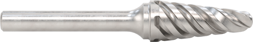 Yumuşak Metaller ve Plastikler için Karbür Frez, Yuvarlak Konik Koni, 1/2" Baş Çapı