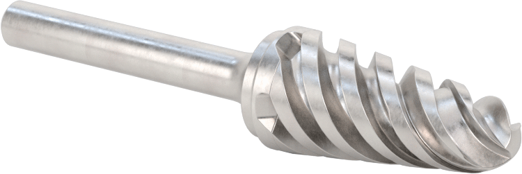 Yumuşak Metaller ve Plastikler için Karbür Frez, Yuvarlak Konik Koni, 5/8" Baş Çapı
