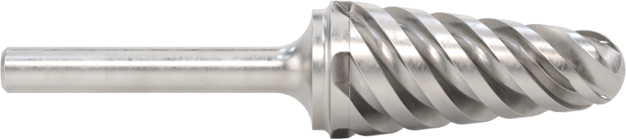 Yumuşak Metaller ve Plastikler için Karbür Frez, Yuvarlak Konik Koni, 3/4" Baş Çapı