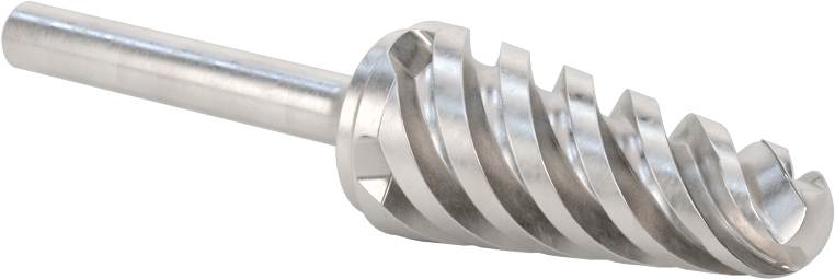 Yumuşak Metaller ve Plastikler için Karbür Frez, Yuvarlak Konik Koni, 3/4" Baş Çapı