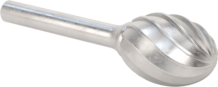 Yumuşak Metaller ve Plastikler için Karbür Frez, Oval, 3/4" Baş Çapı