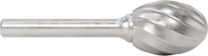 Yumuşak Metaller ve Plastikler için Karbür Frez, Oval, 3/4" Baş Çapı