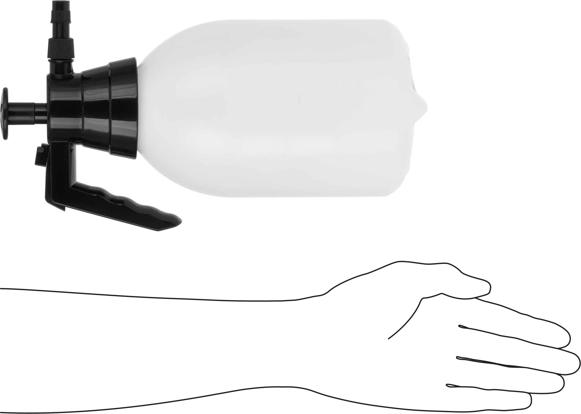 Küçük Kapasiteli Plastik El Pompalı Püskürtücü, Sis/Akış Dağıtımı, 64 FL. oz. Kapasite, 8" Çap